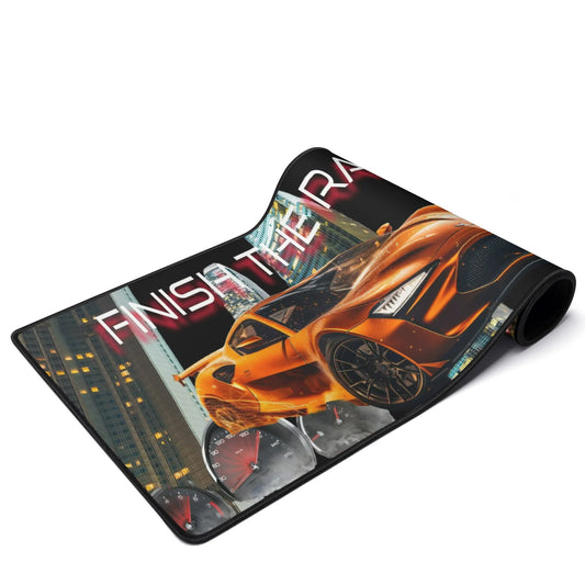 FINISH THE RACE- Rectangle Rubber Gaming Mouse Mat Pad, FREE SHIPPING