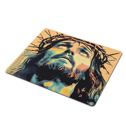 JESUS FAN 4 LIFE- Square Rubber Mouse Mat Pad, FREE SHIPPING