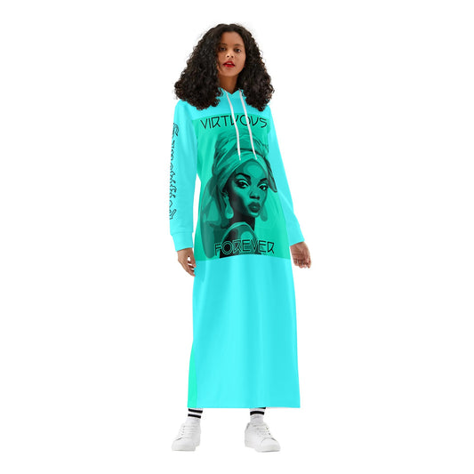 Womens Casual Long Hoodie Dress