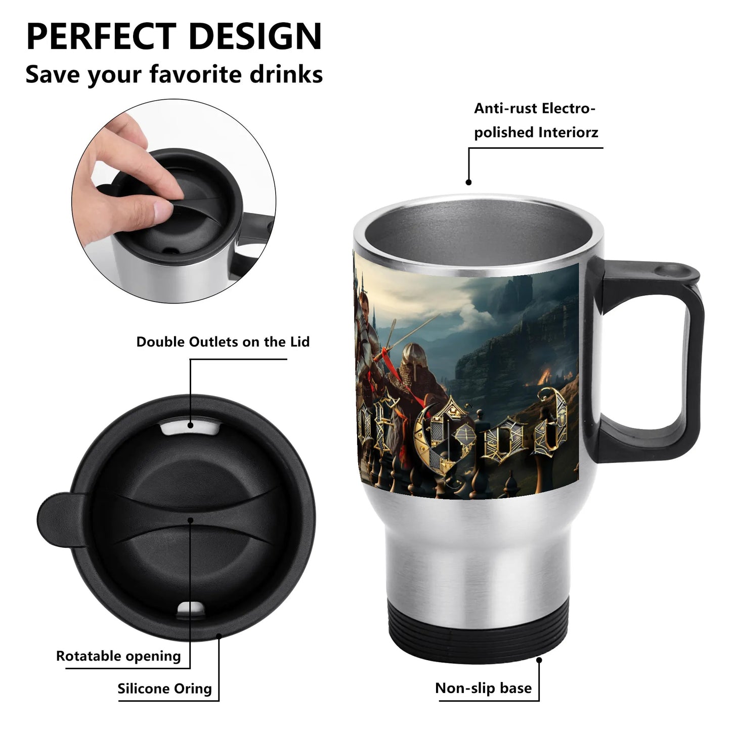 Armor of God- Stainless Steel Travel Coffee Mug (14 oz)