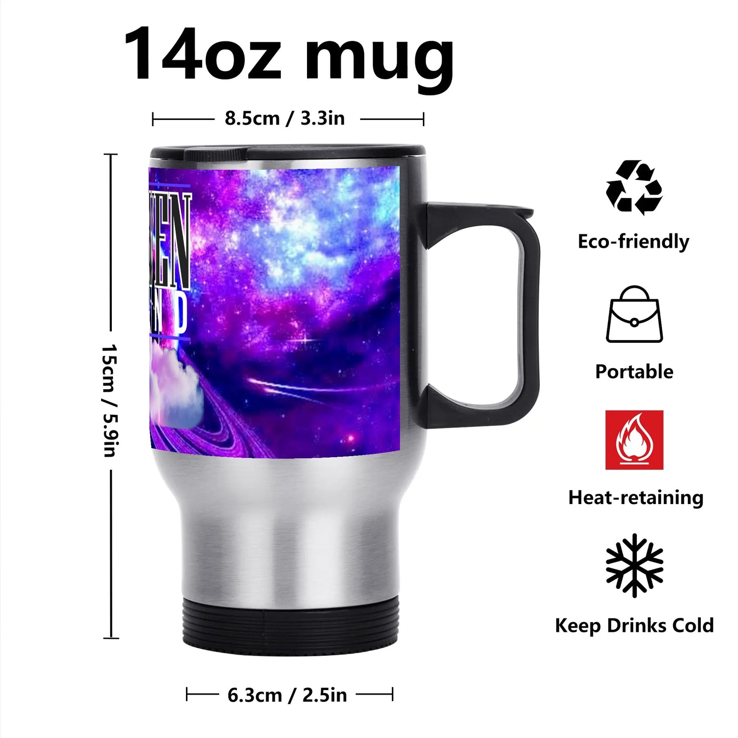 Heaven Bound- Stainless Steel Travel Coffee Mug (14 oz)