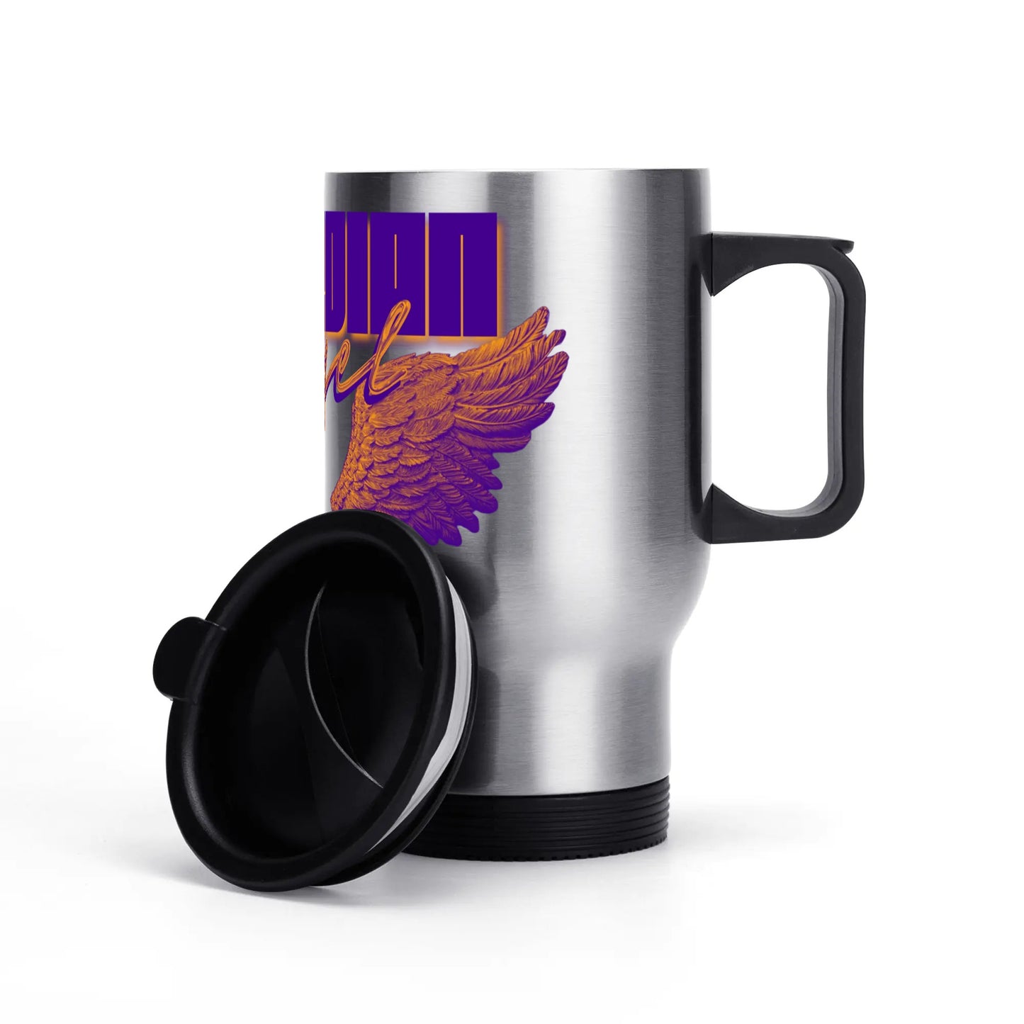 Guardian Angel- Stainless Steel Travel Coffee Mug (14 oz)