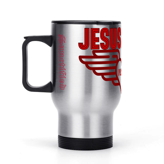 Jesus Reigns Forever- Stainless Steel Travel Coffee Mug (14 oz)