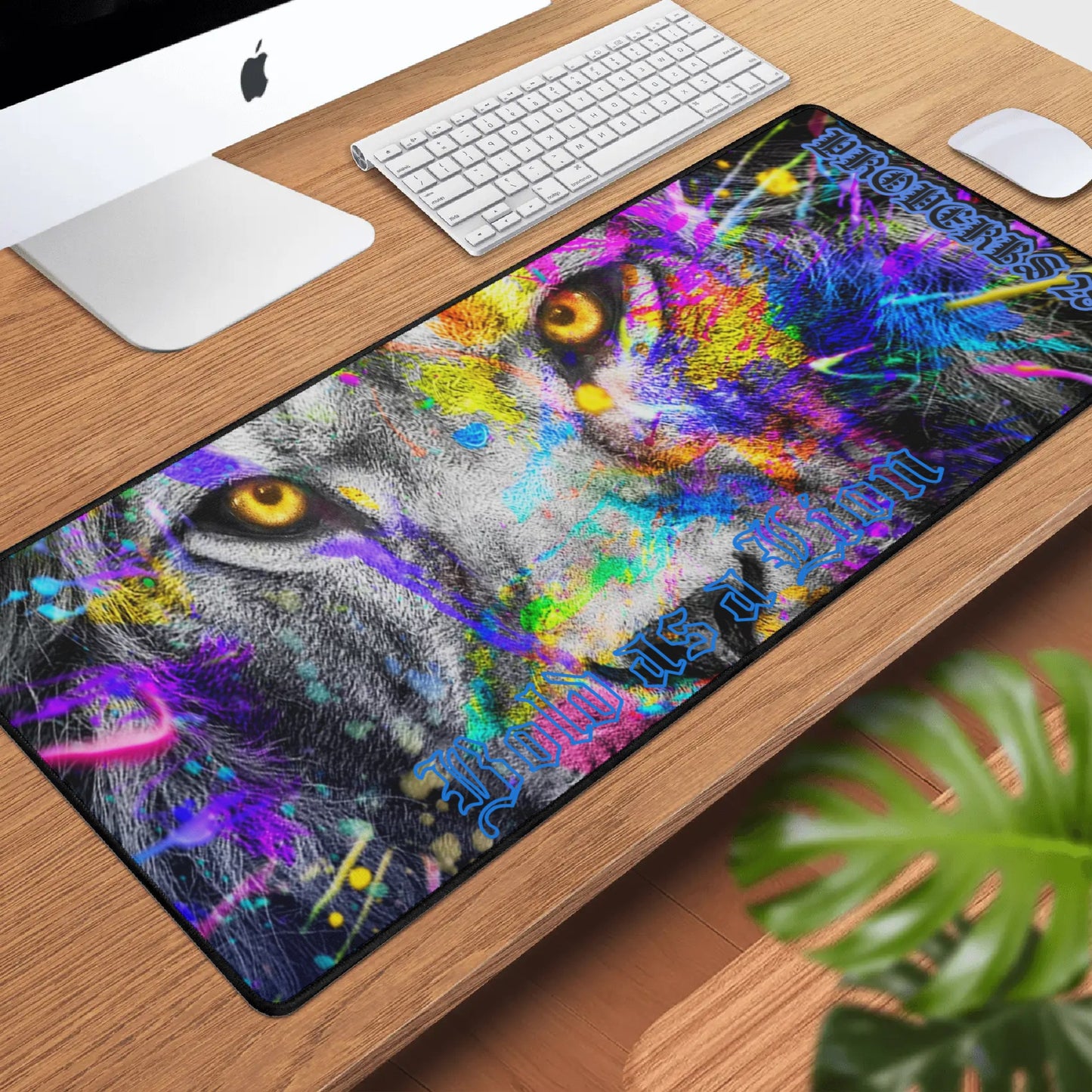 BOLD AS A LION- Rectangle Rubber Gaming Mouse Mat Pad, FREE SHIPPING