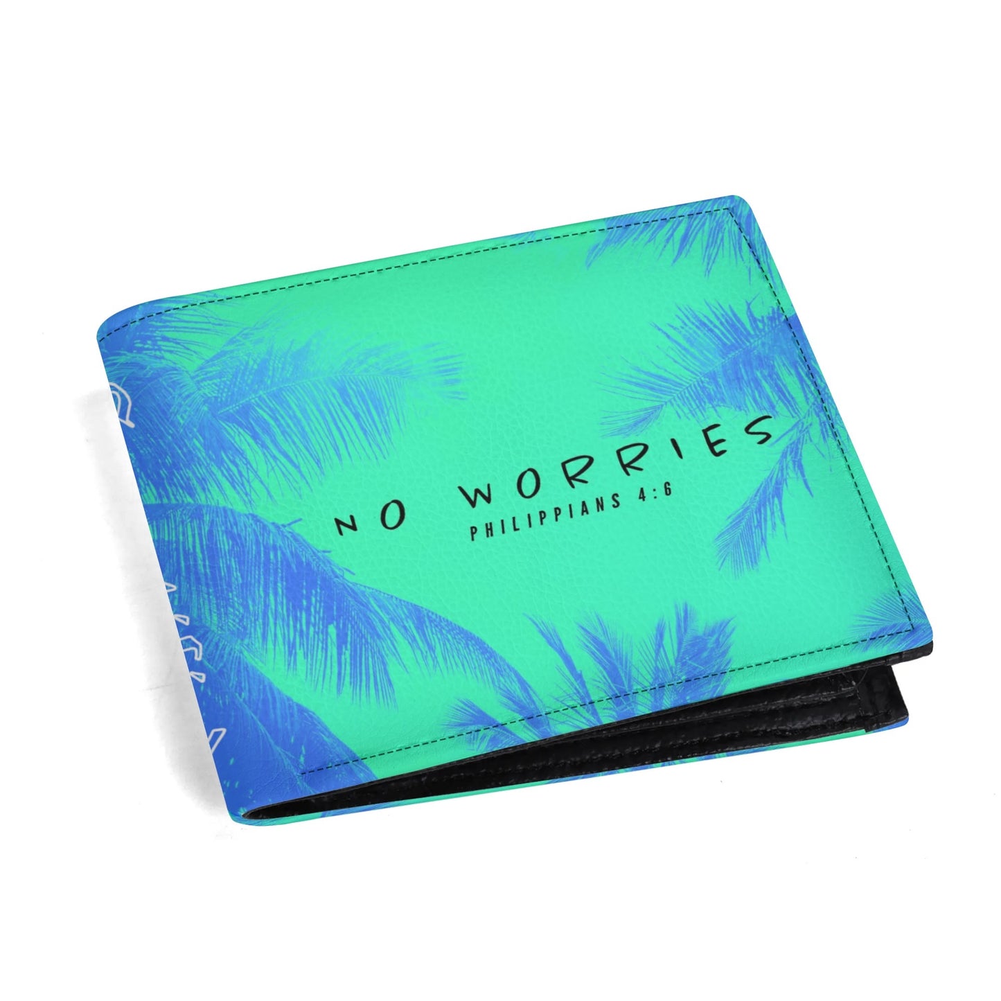 NO WORRIES- PU Leather Wallet Paper Folded Wallet, FREE SHIPPING