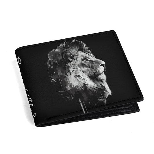 LION- PU Leather Wallet Paper Folded Wallet, FREE SHIPPING