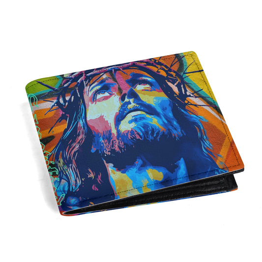 KING JESUS- PU Leather Wallet Paper Folded Wallet, FREE SHIPPING