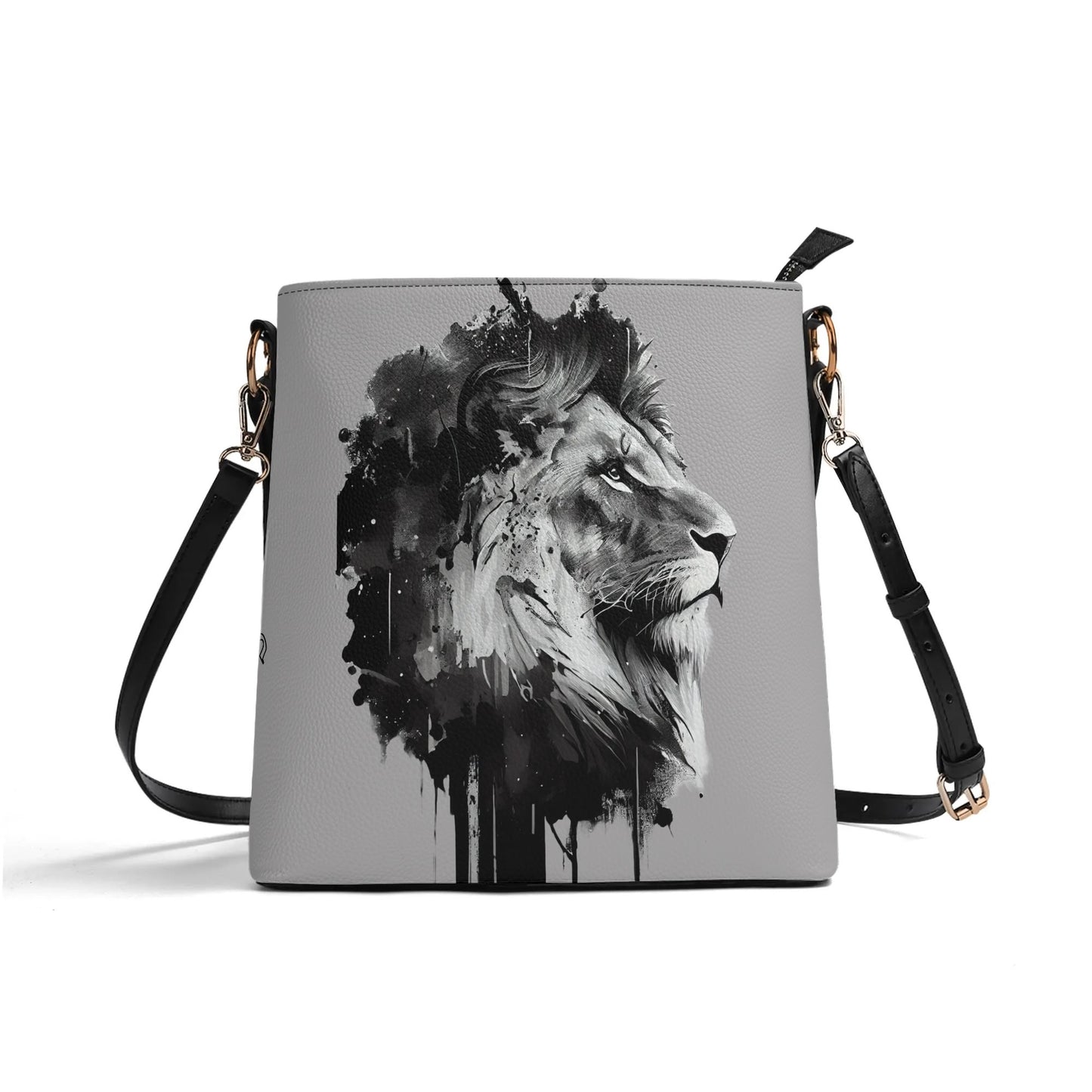 BOLD AS A LION- Womens PU Bucket Bag Shoulder Bag