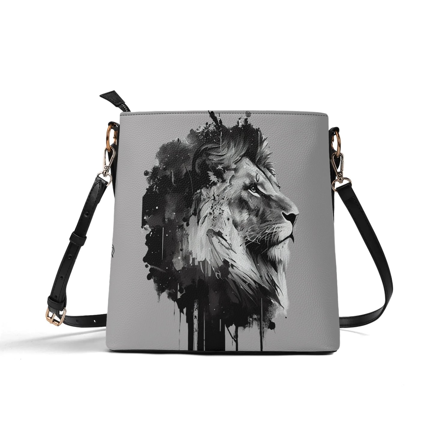 BOLD AS A LION- Womens PU Bucket Bag Shoulder Bag