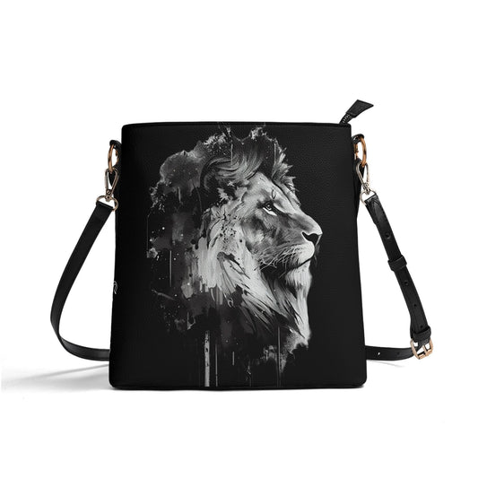 LION- Womens PU Bucket Bag Shoulder Bag, FREE SHIPPING