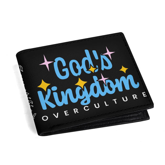 GODS KINGDOM OVER CULTURE- PU Leather Wallet Paper Folded Wallet, FREE SHIPPING