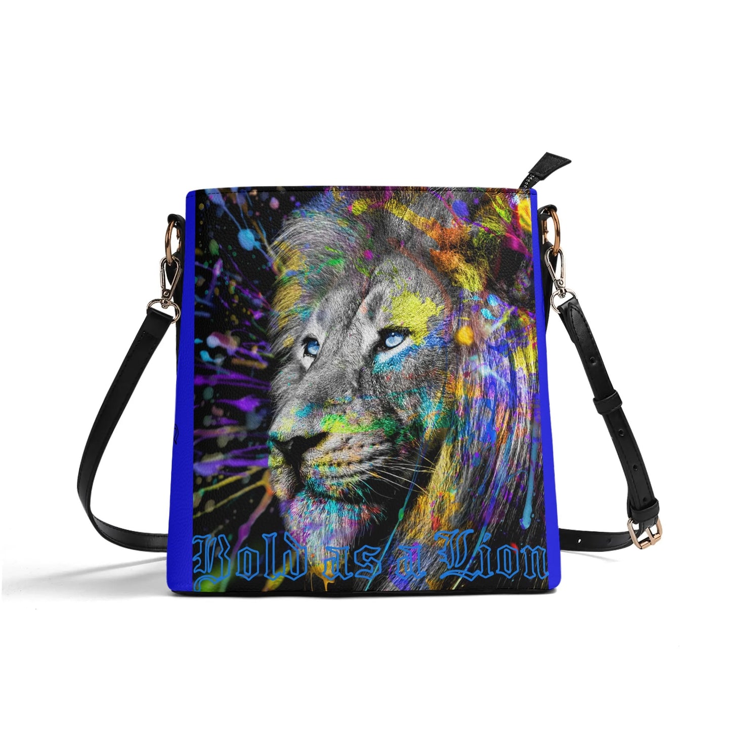 BOLD AS A LION- Womens PU Bucket Bag Shoulder Bag