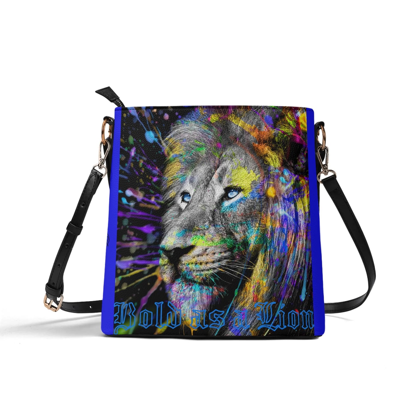 BOLD AS A LION- Womens PU Bucket Bag Shoulder Bag