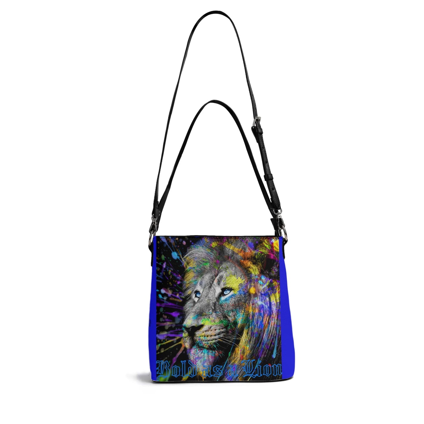 BOLD AS A LION- Womens PU Bucket Bag Shoulder Bag