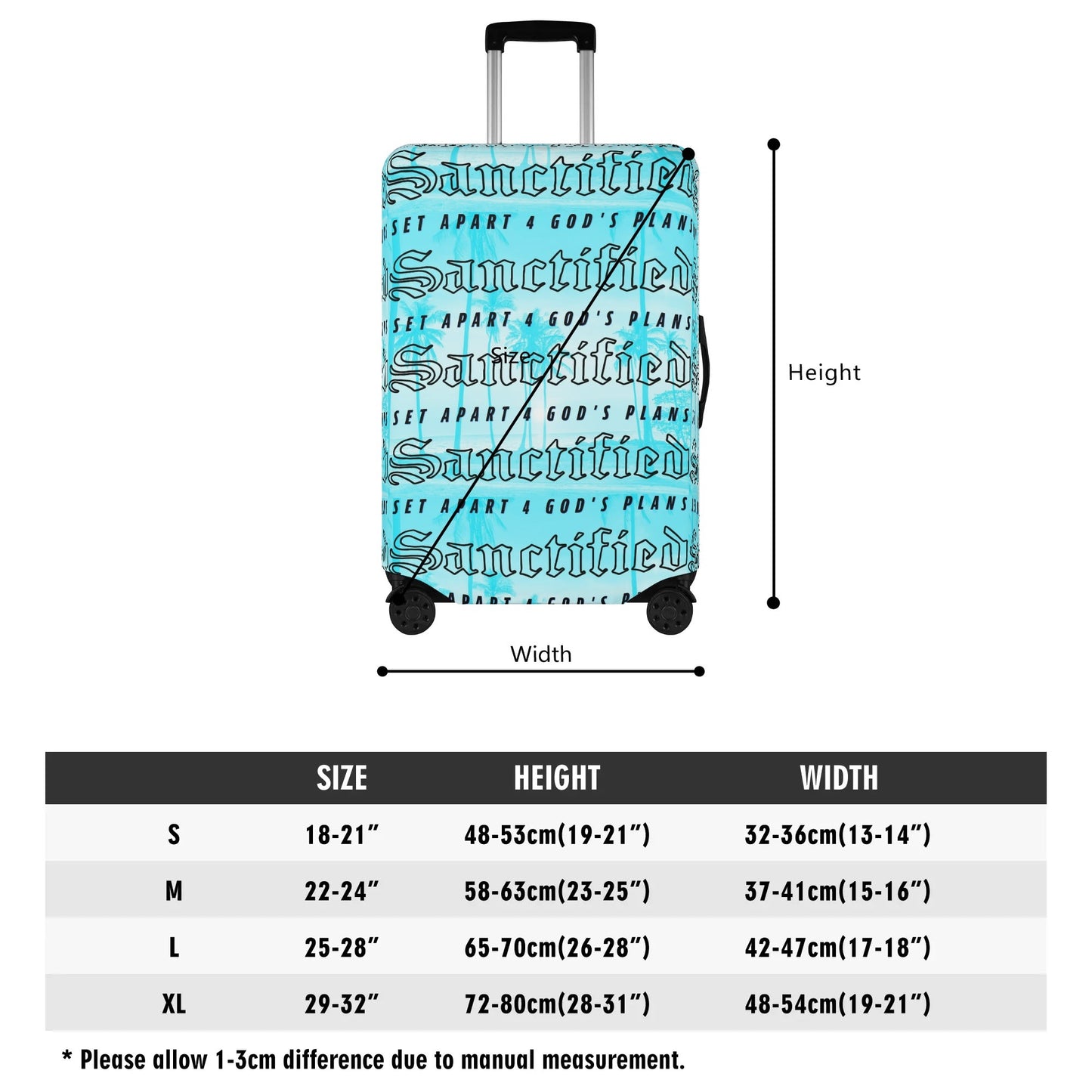 SANCTIFIED- Polyester Luggage Cover, FREE SHIPPING