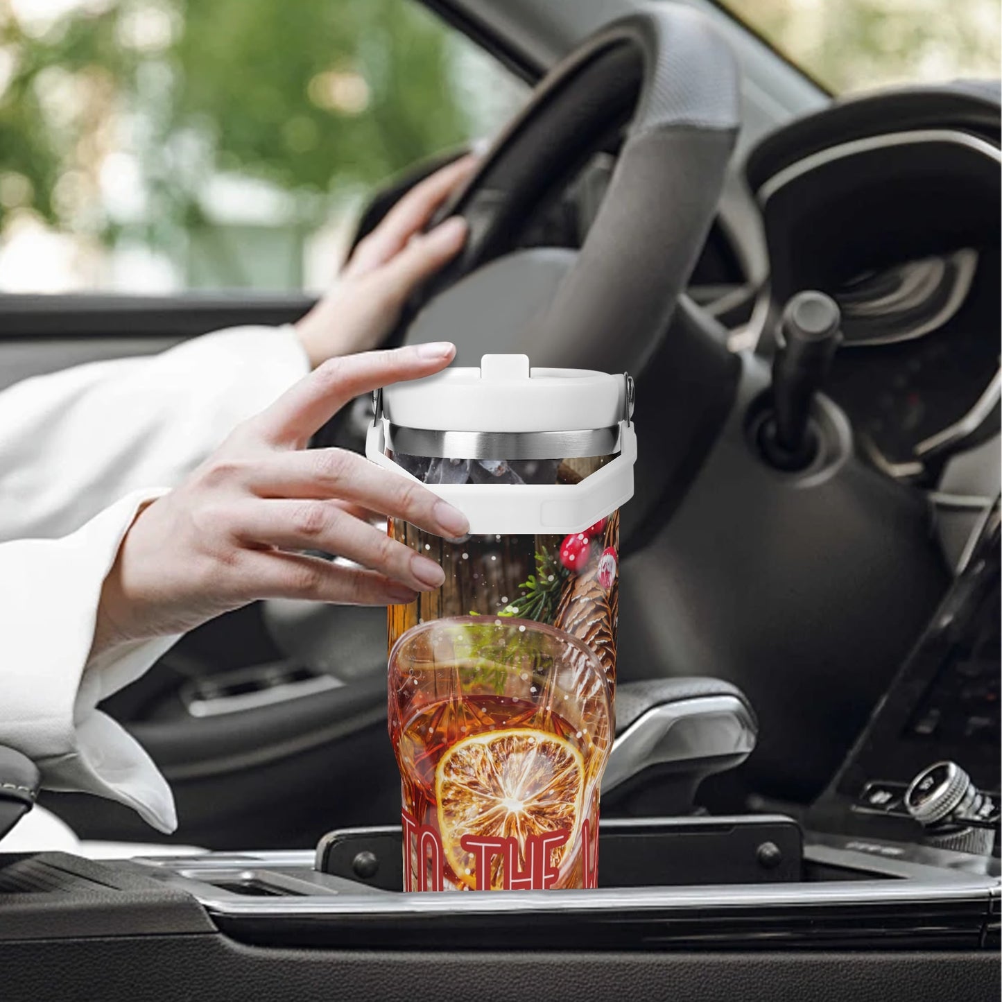 JOY TO THE WORLD- 30oz Stainless Steel Tumblers Coffe Cup Suitable for Vehicle Cup Holders