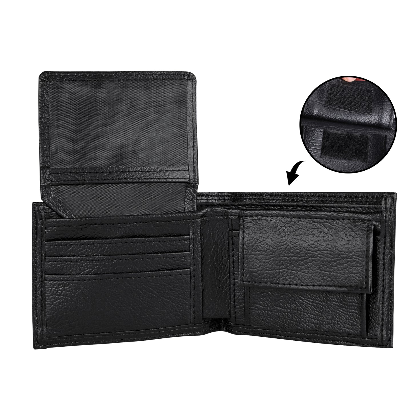 NO WORRIES- Mens Minimalist PU Leather Wallet Paper Folded Wallet