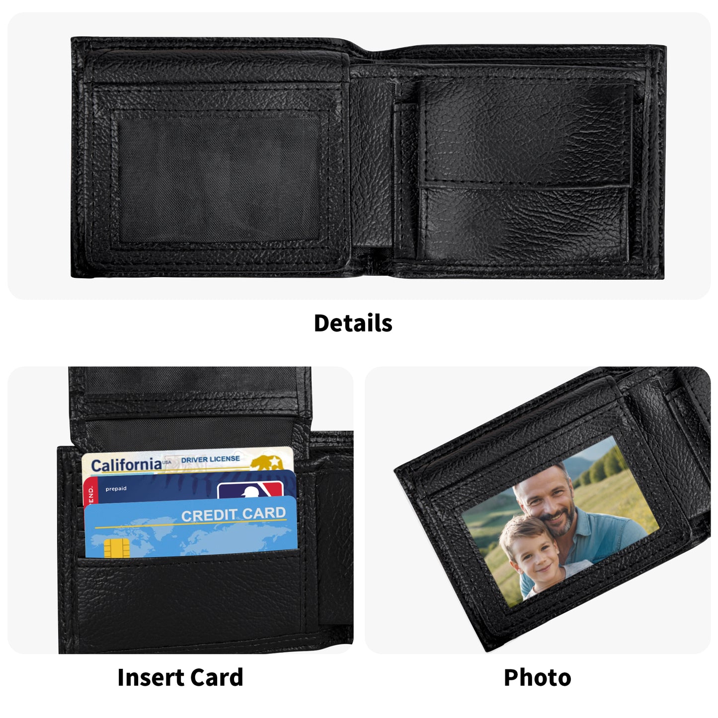 NO WORRIES- Mens Minimalist PU Leather Wallet Paper Folded Wallet