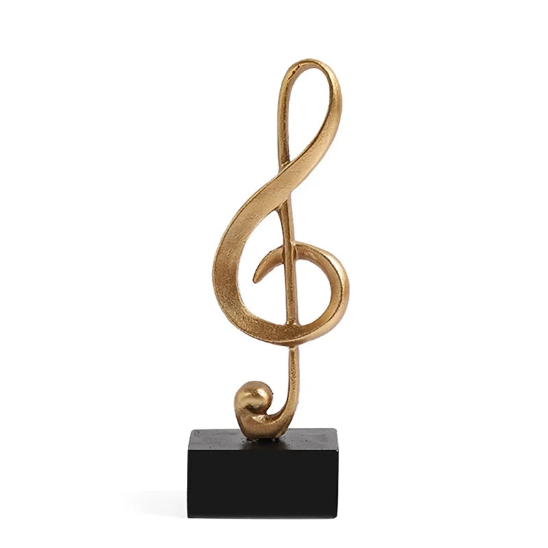 Golden Musical Note Figurine