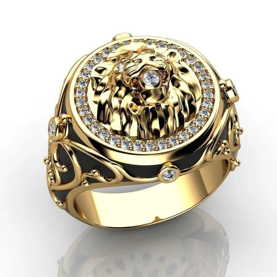 Lion 18k Gold Plated Ring