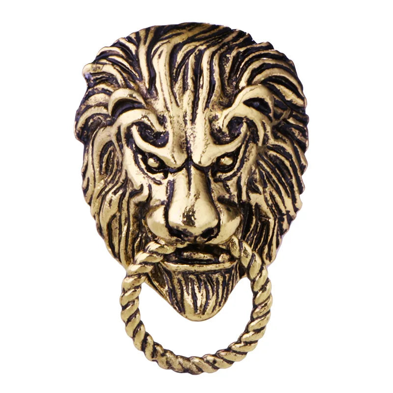 Lion Head Brooch