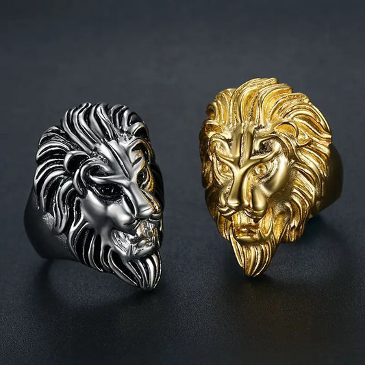 Stainless Steel Lion Rings