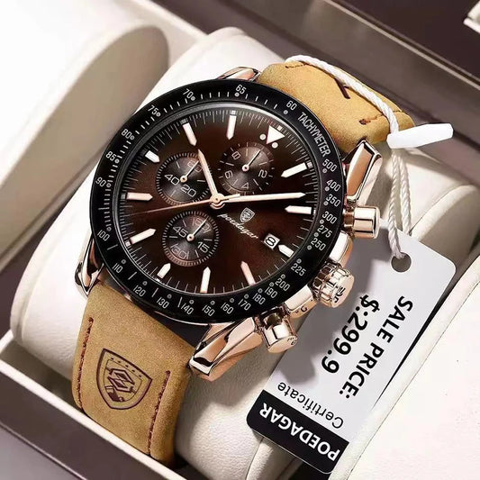 Silicone Strap Waterproof Sport Quartz Chronograph Military Watch
