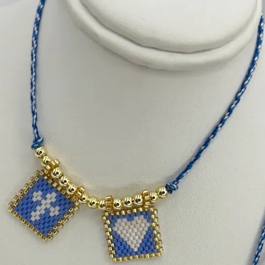 Go2boho Long Statement Love Heart Cross Pendant Necklaces For Women Miyuki Gold Plated Bead Handmade Fashion New In Boho Jewelry
