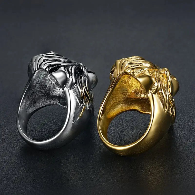 Stainless Steel Lion Rings