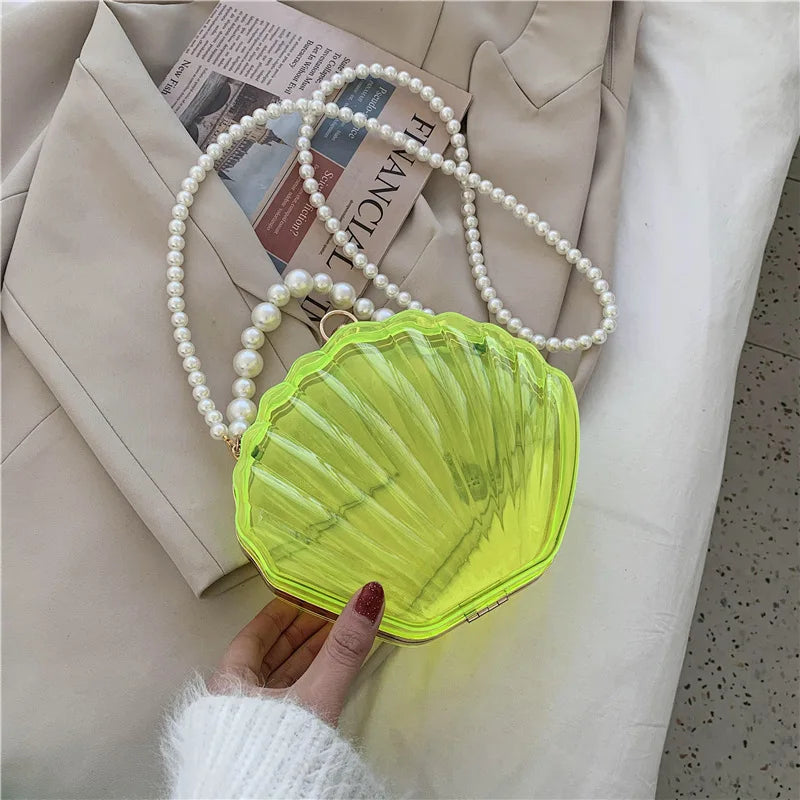 Transparent Acrylic Shell Shape Bag