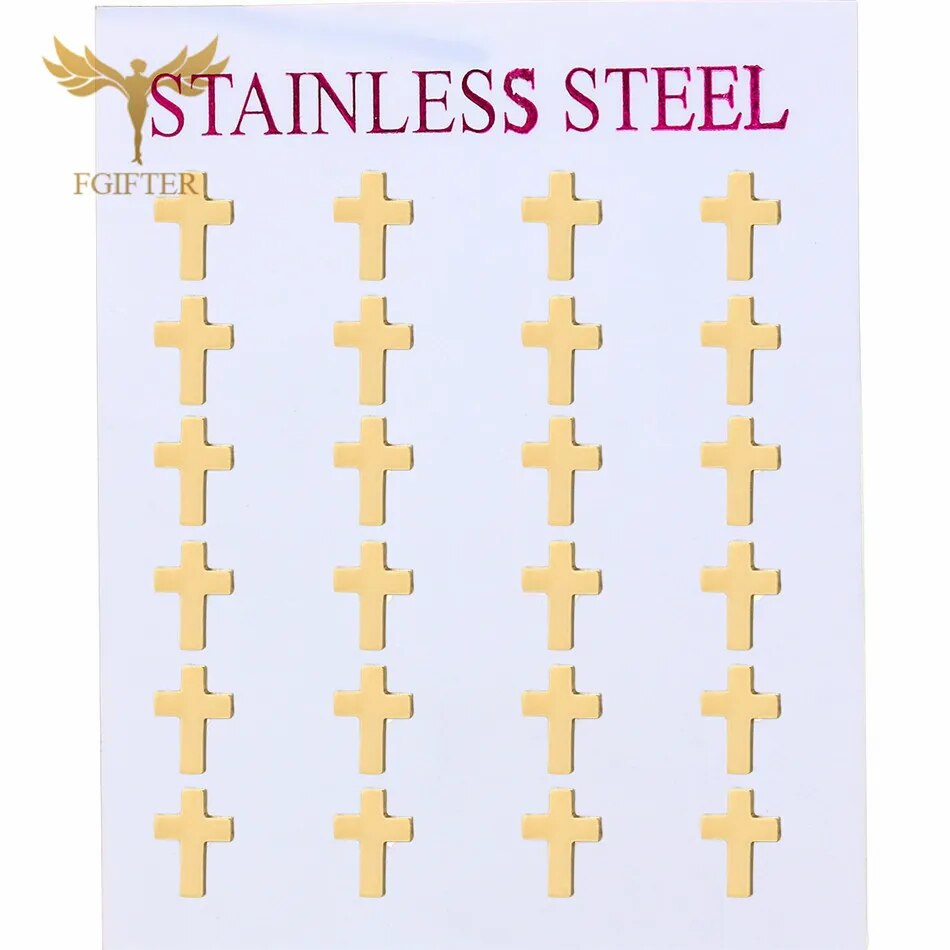 12 Pairs Pack Stainless Steel Earrings Set