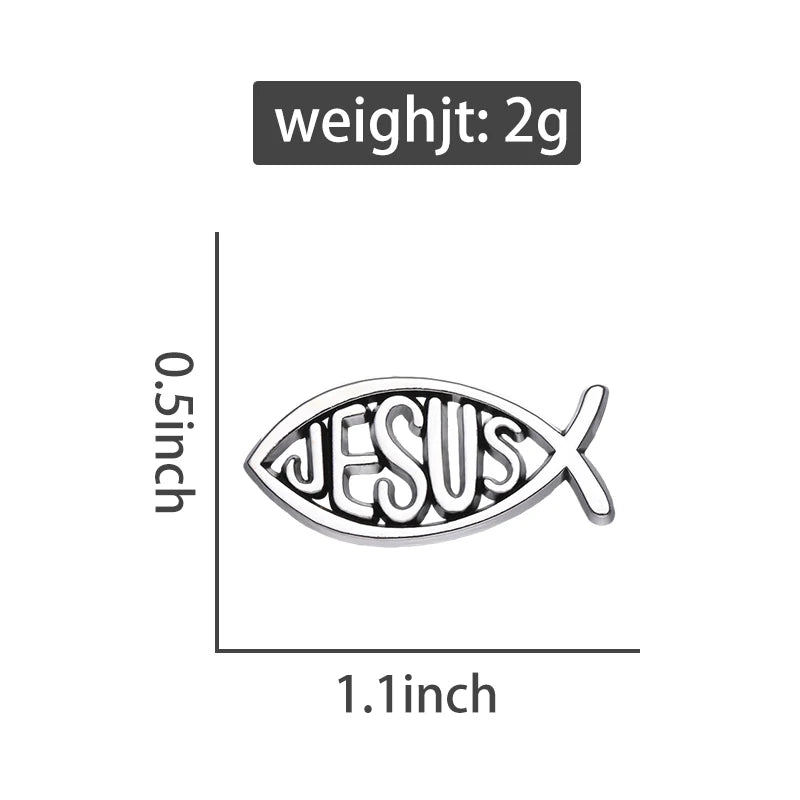 Jesus Fish Silver Pin