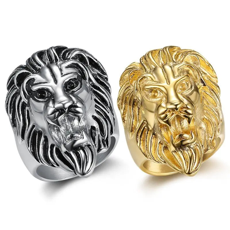 Stainless Steel Lion Rings