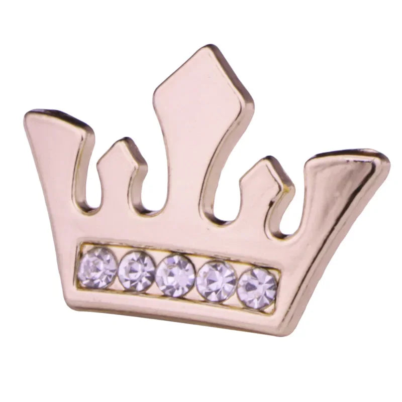 Crown Brooch Metal Crystal Lapel Pin