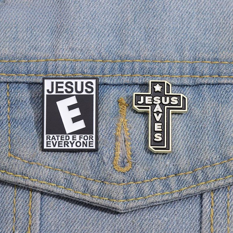 Jesus Enamel Pins Retro