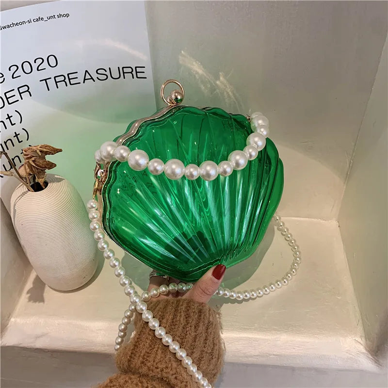 Transparent Acrylic Shell Shape Bag