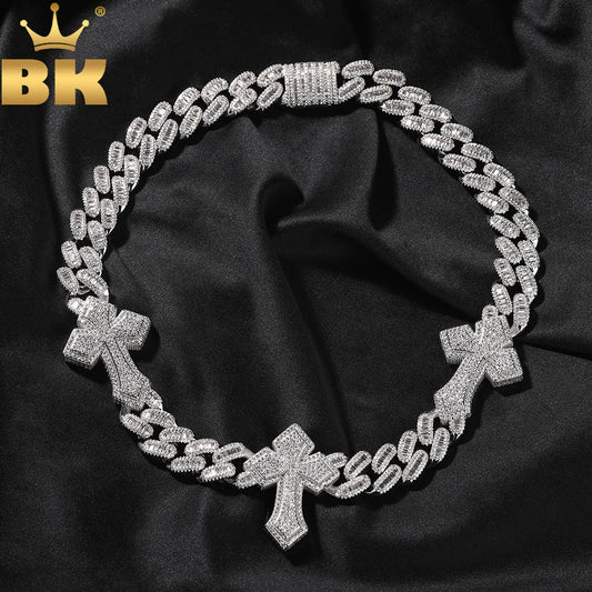 Miami Cuban Link Chain Necklace 5A Cubic Zirconia Choker