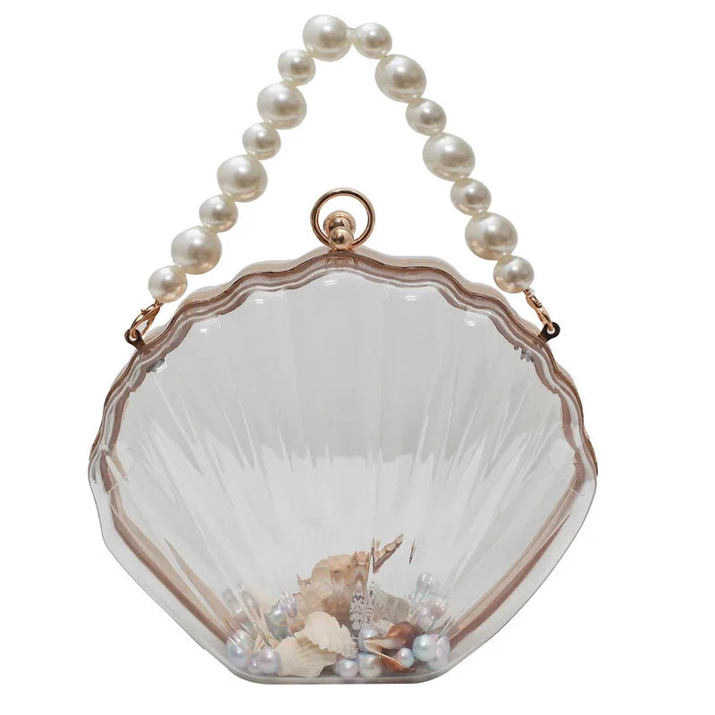 Transparent Acrylic Shell Shape Bag