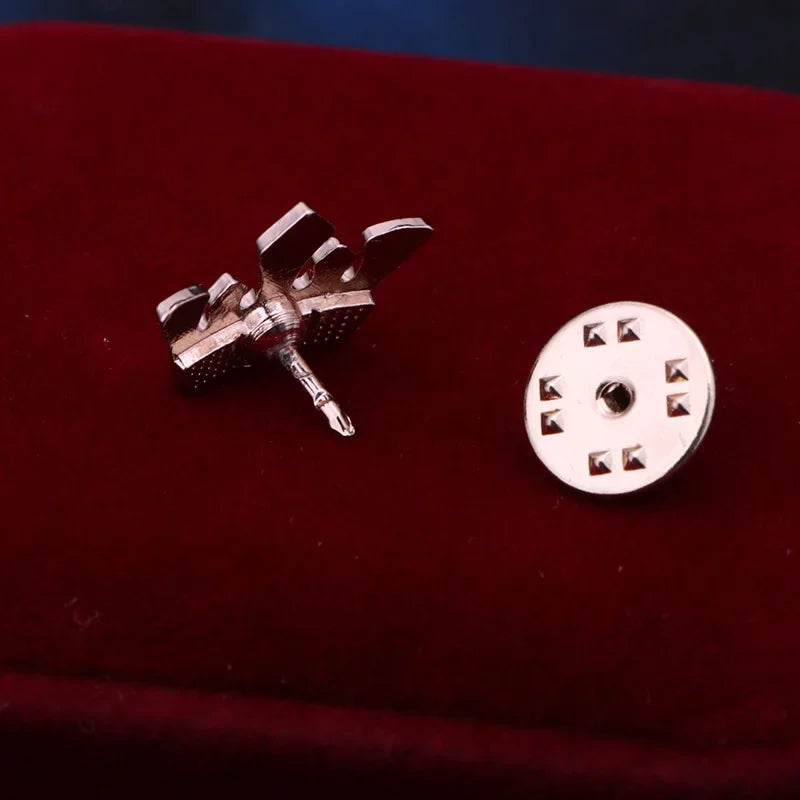 Crown Brooch Metal Crystal Lapel Pin