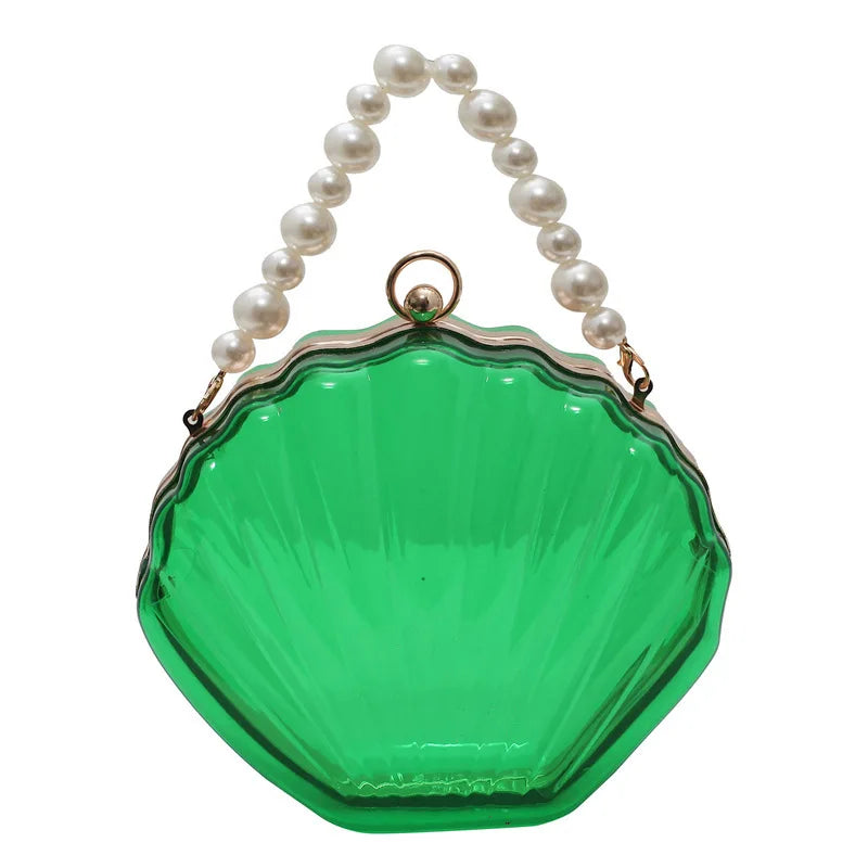 Transparent Acrylic Shell Shape Bag