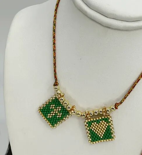 Go2boho Long Statement Love Heart Cross Pendant Necklaces For Women Miyuki Gold Plated Bead Handmade Fashion New In Boho Jewelry