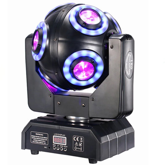 LED 150w  Moving Head 8x15W  Beam Light with Halo RGBW 4in1 LED DJ Stage Tilt scan 360°Rotation DMX 512