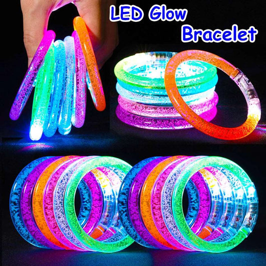 12/30/50 Pcs LED Light Up Bracelets