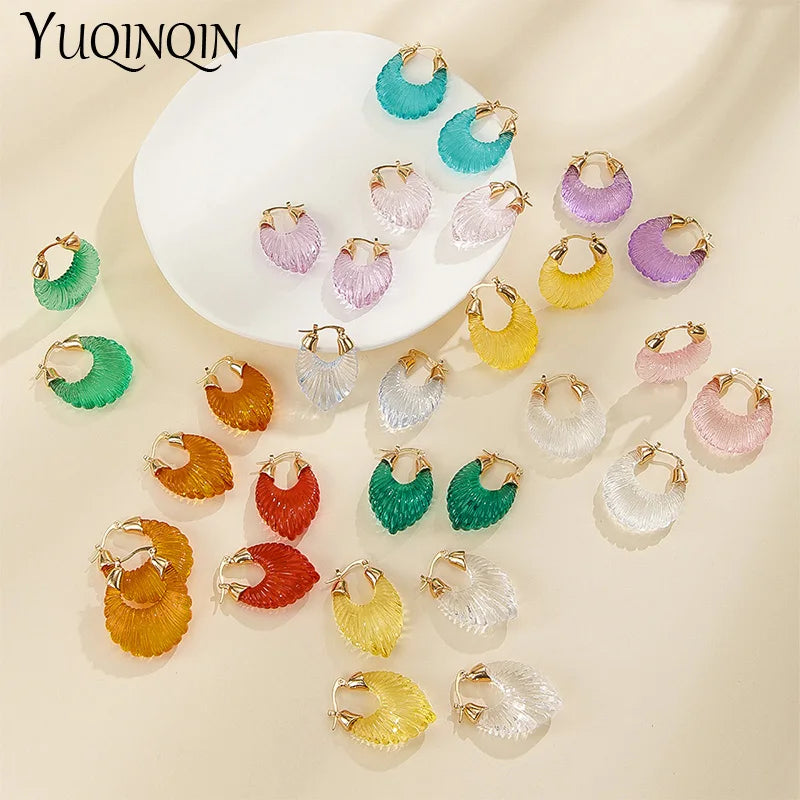 Candy colors Acrylic Geometric Earrings