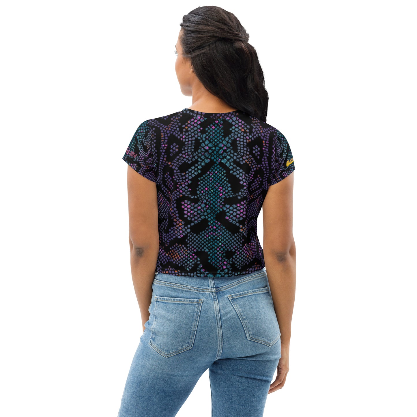 BOLD AS A LION- All-Over Print Crop Tee