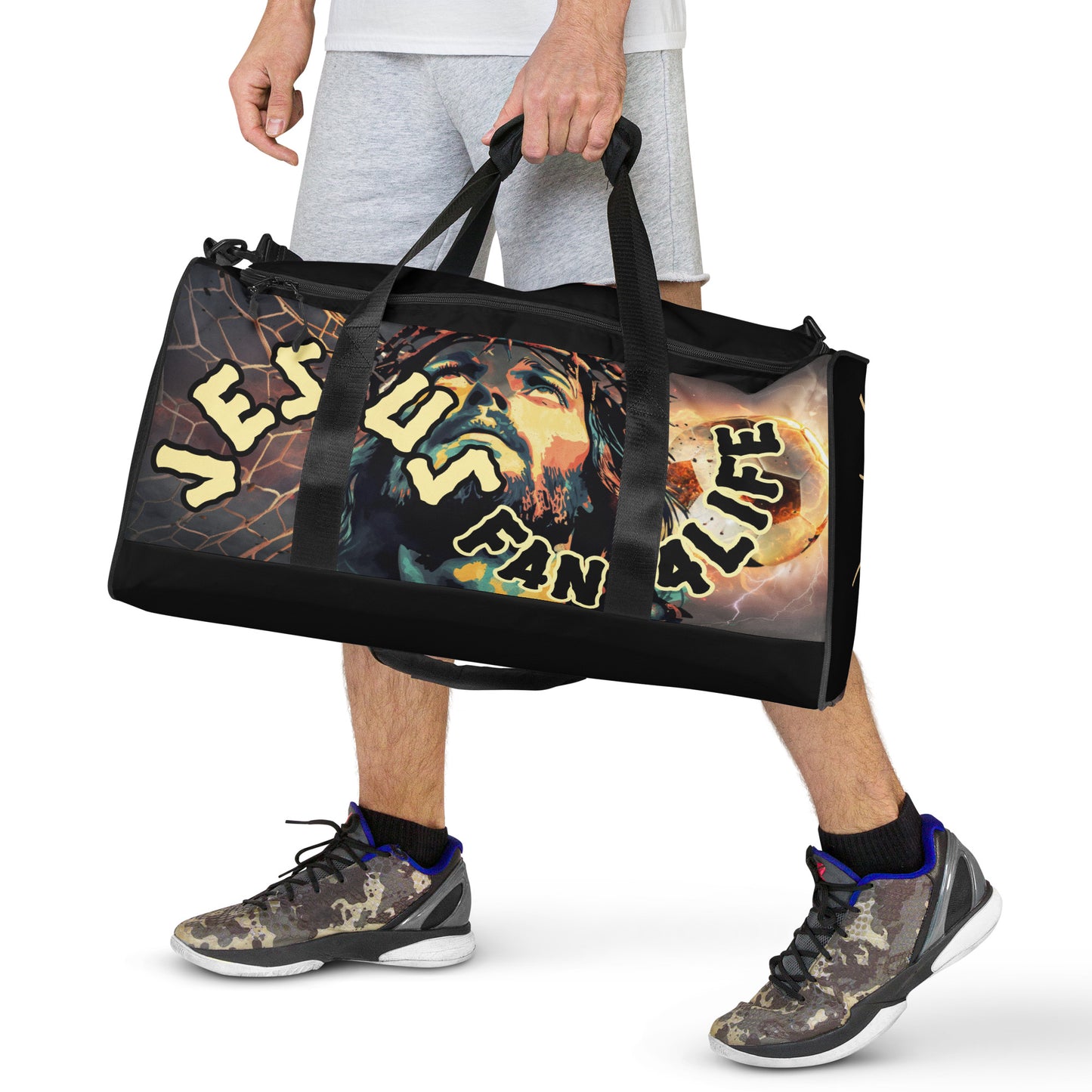 Jesus Fan 4Life- Soccer Duffle bag