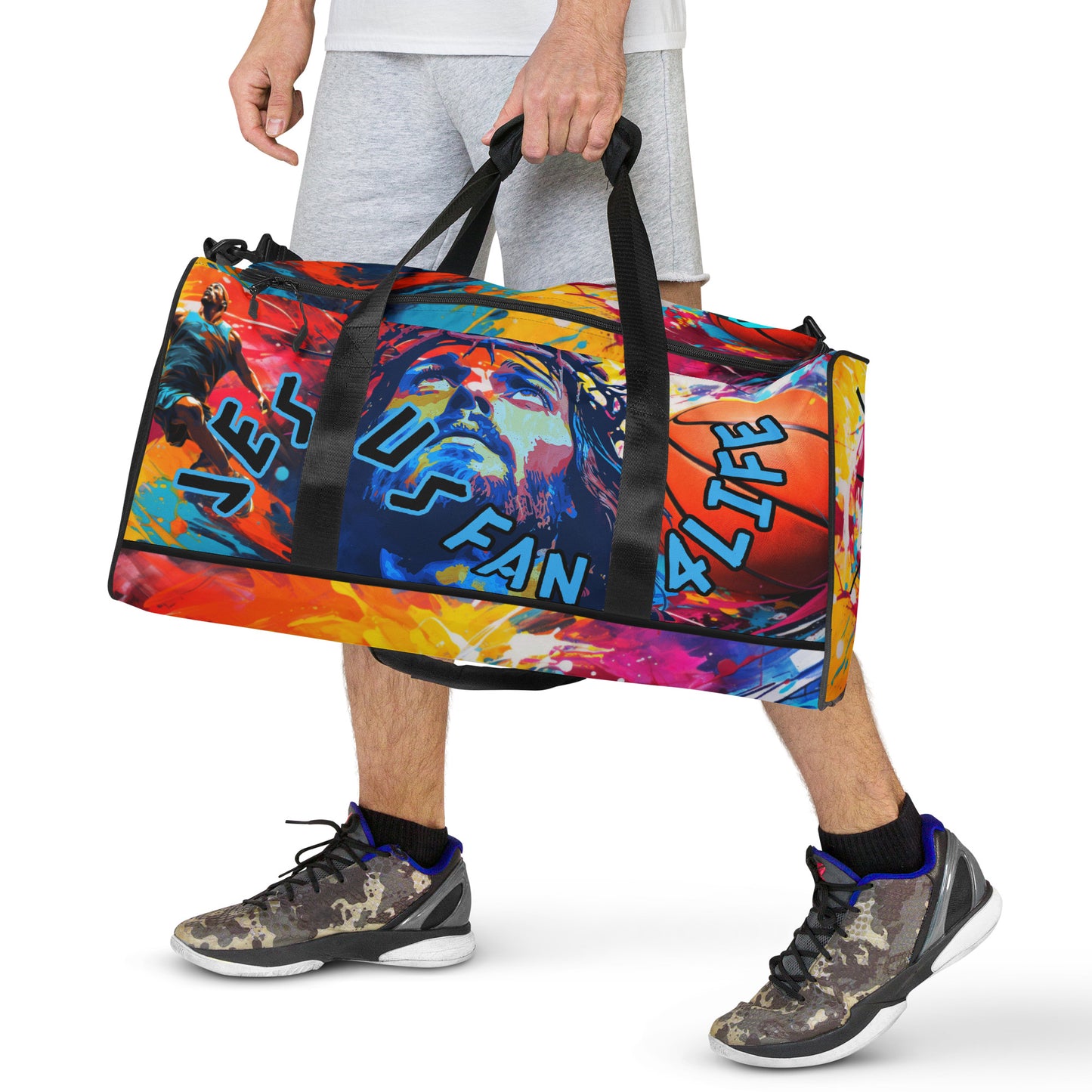 Jesus Fan 4Life- Basketball Duffle bag