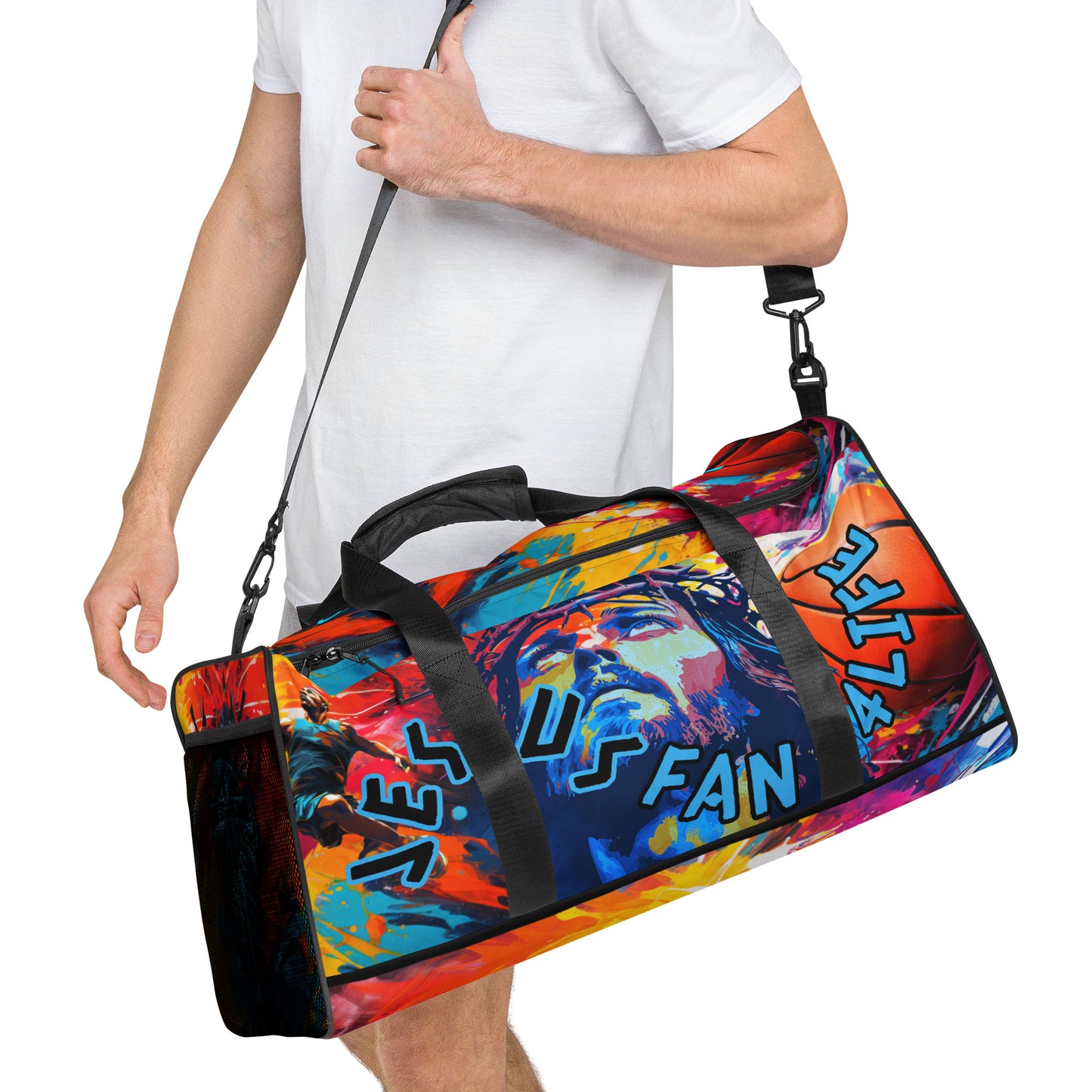 Jesus Fan 4Life- Basketball Duffle bag