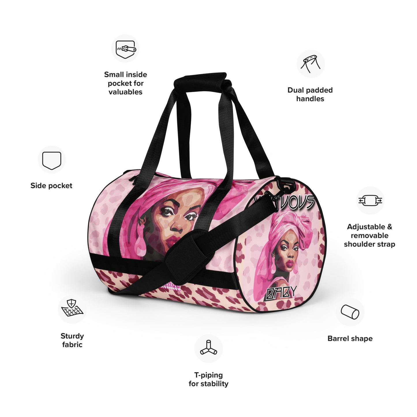Virtuous Forever- All-over print gym bag