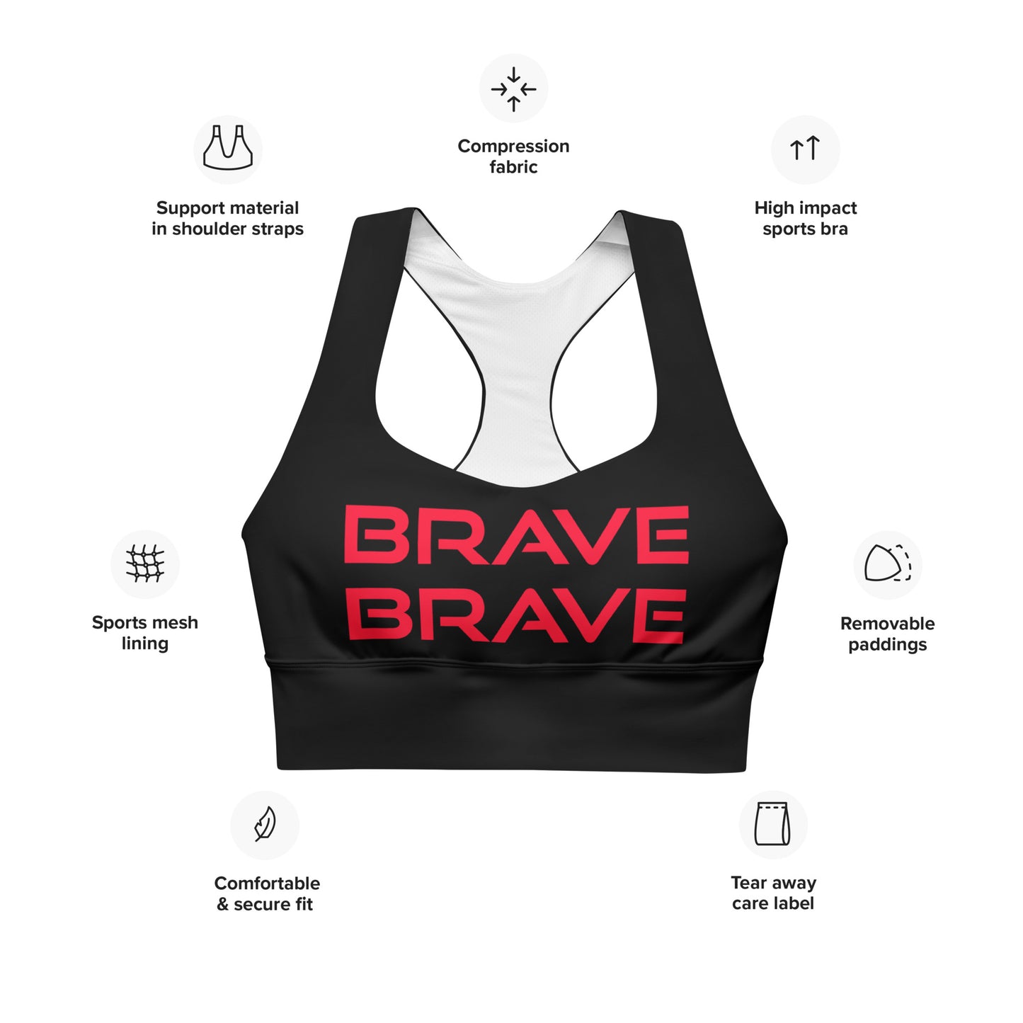 Longline sports bra